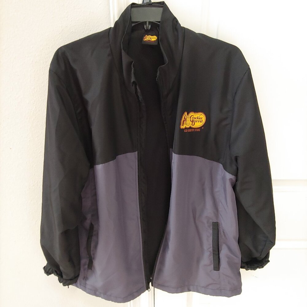 Cracker Barrel Restaurant Logo Mens jacket size 2XL black gray old country store